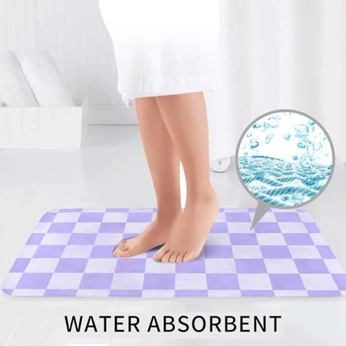 Tapis de contour WC violet lavable pour une routine matinale douce