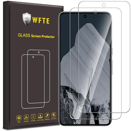 WFTE [2-Pack Screen Protector for Google Pixel 8 Pro,Anti-Scratch,High Transparency,Anti-fingerprint,Bubble-Free,Dust-Free Premium Screen Protector Tempered Glass For Google Pixel 8 Pro