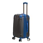 Rockland London Hardside Spinner Wheel Luggage, Two Tone Grey, Carry-On 20-Inch - Image 3