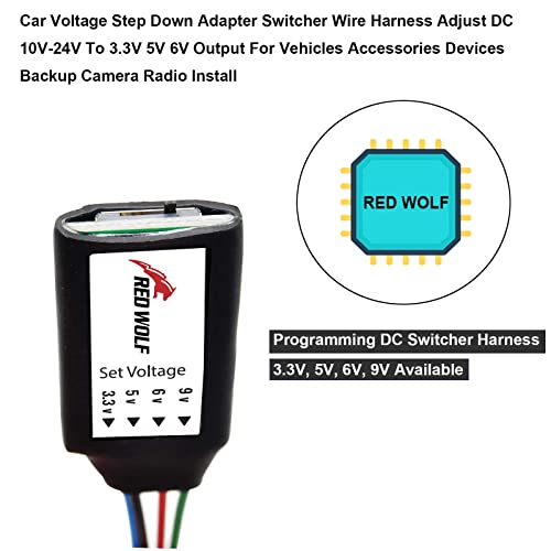 RED WOLF Adjust DC 12V to 3.3V 5V 6V 9V DC Step Down Converter Power