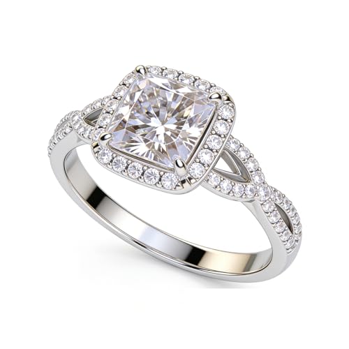 Princess Cut Cubic Zirconia Wedding Engagement Ring 925 Silver Plated Personalize Vintage Solitaire...