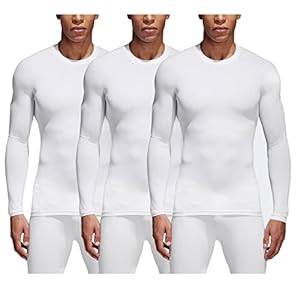 3 Pack Men’s Compression Shirts Long Sleeve Athletic Base Layer Running Top UV Sun Protection Outdoor Work Out Shirts Black S
