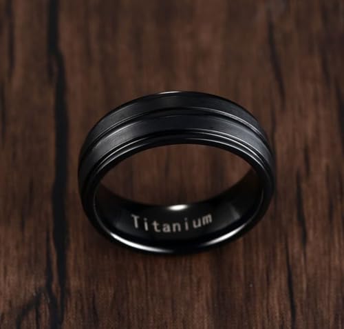 Anel Preto Masculino Feminino De Titânio 6mm (20)