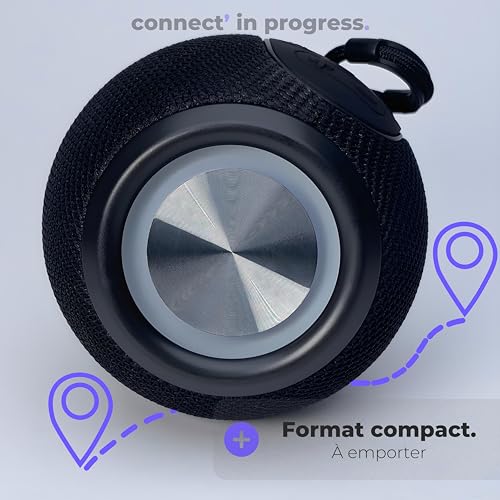 APM Enceinte Bluetooth Portable, Orbit360°, Fonction Radio, Enceinte sans Fil, Format Compact, Haut-Parleur Longue Autonomie jusqu'à 8 Heures, Résistante aux Projections d’Eau IPX4, Noir, 571097 – Image 6