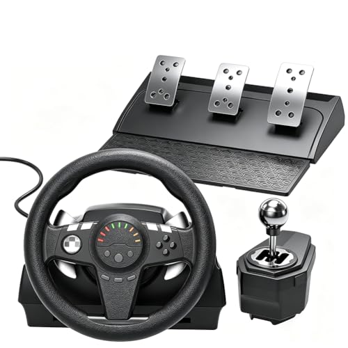 Amazon | VGVG ハンコン レーシングホイール 270度回転 3ペダル