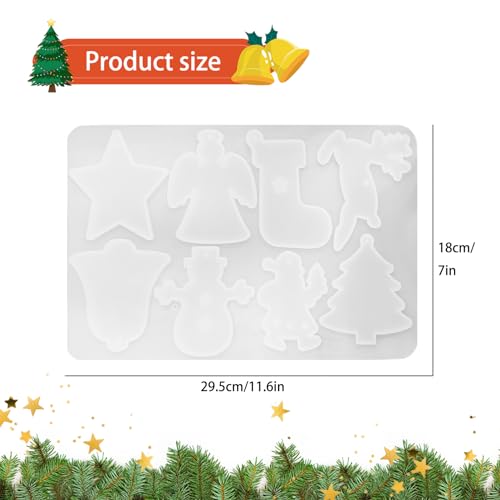 UTEFIF Christmas Silicone Molds, Christmas Tree Ornament Molds - Image 2