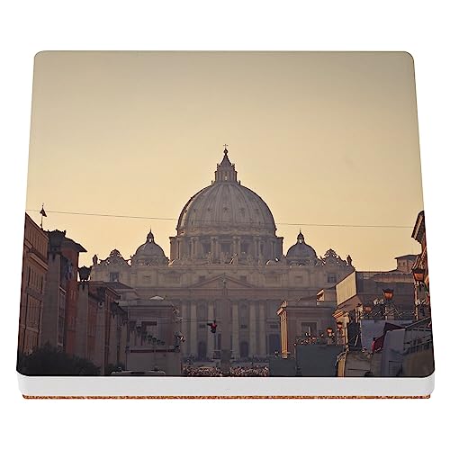 sous Verre en céramique - Basilique Saint Pierre de Rome Vatican Italie Patrimoine Mondial - 1 unité (100 x 100 mm)