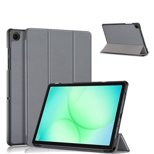 For Galaxy Tab A11 �p �P�[�X �J�o�[ �ی�P�[�X �yNOUKAJU�z 8.7�C���` �^�u���b�g���[�J�o�[ �I�[�g�X���[�v�@�\ �y�� ���^ �ϏՌ� �����h�~ �p�x���� �X�^���h�@�\ (�O���[)