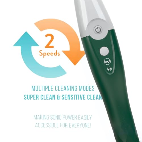 Image of Tao Clean UV Sanitizing Sonic Toothbrush and Cleaning Station, Electric Toothbrush, Dual Speed Setting, Evergreen