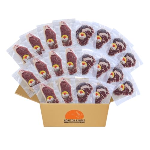 OXtFbhr[t  u[X  T[C Xe[L Zbg Ⓚ  lߍ킹 2 v20_ 4kg Variety Set of Grass-Fed Beef Ribeye & Striploin Steaks (20 Steaks