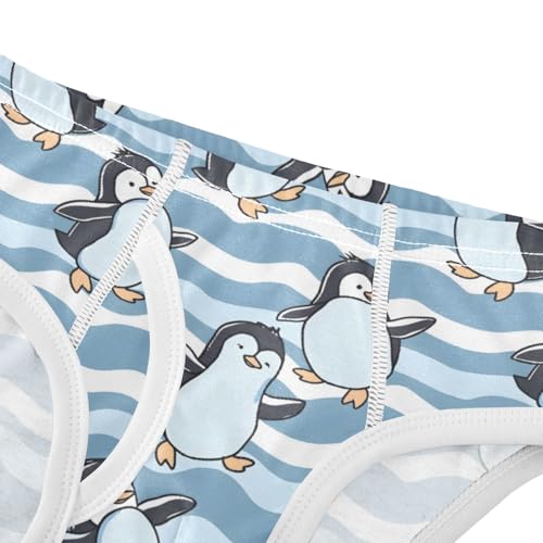 Cartoon Penguin Dancing Wave Boys' Underwear 100% Cotton Boys' Briefs Soft Toddler Underwear4