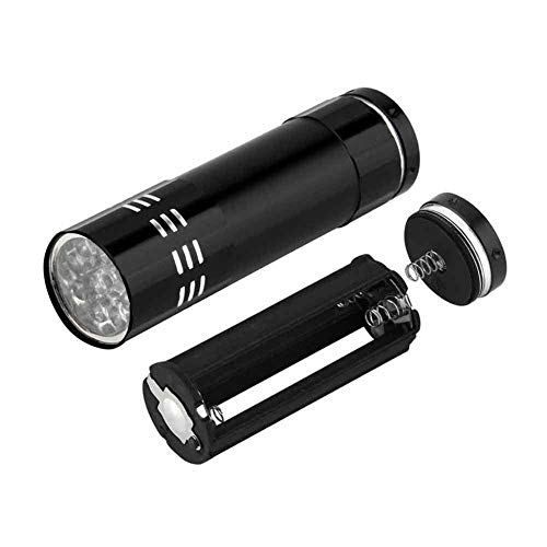 Uvs Torch, Black Light Pets Urine Detector 9 Led Uvs Blacklight, Uvs Flashlight Find Dry Stains On Carpets/Rugs/Floor Black #TOP3