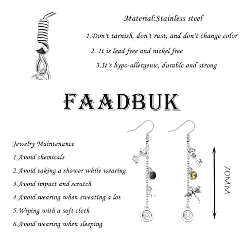 FAADBUK Horror Movie Dangle Earring Horror Girl Lover Gift Halloween Earrings for Her2