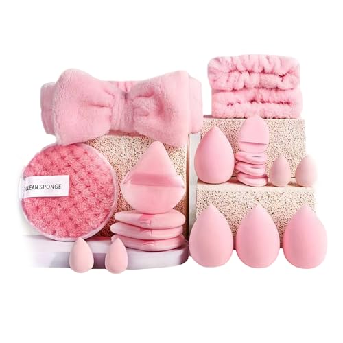 VYNZOR Juego de 20 piezas de esponjas de maquillaje, mezclador de belleza, borla maquillaje, esponjas cara, para líquidos, cremas y polvos, forma triangular