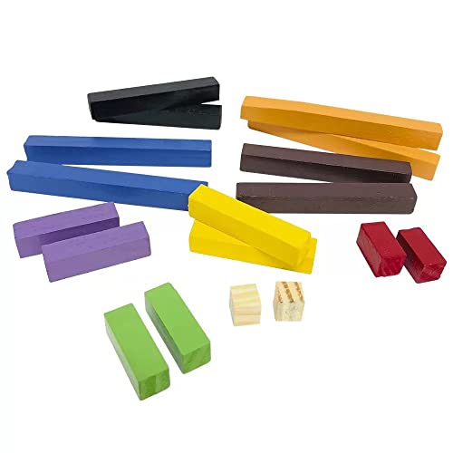Material Pedagógico Escala Cuisenaire Carimbras 294 Peças Carimbras