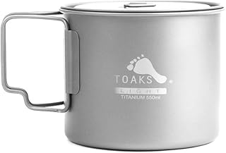 TOAKS Pure Titan Tazza, Pentola da Campeggio per Esterni, Misura Grande,per Arrampicata all'aperto, Picnic, Escursionismo (550 ml (Ultraleggero))