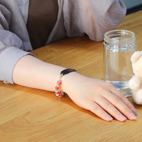 Image of Interchangeable DIY Semi-Finished Medical Alert Bracelet - 8mm Natural Stone Bead Adjustable Dual-Use Bracelet - YA5062