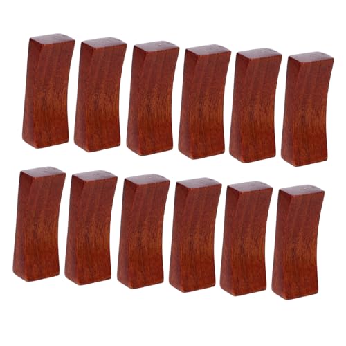 QUMIIRITY 12個 日式シンプル形状箸置き 大漆色 天然木製 滑り止め効果あり 清潔保持 キッチン用品 食卓用 対応