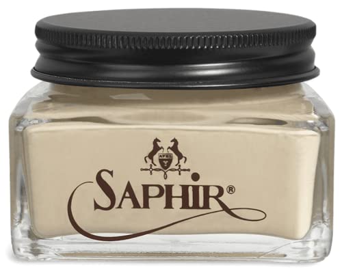 Image of Saphir Medaille d'Or Pommadier Cream 75ml - Natural Cream Leather Shoe Polish, Leather Conditioner for Boots, Handbags
