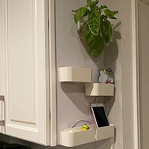 Hedume Set of 4 Wall Mounted Floating Shelf, Non-Drilling Adhesive Bathroom Organizer Ledge Shelf for Home Decor, Kitchen, Bedroom, Bathroom by Hedume - Image 6