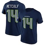 Fanatics - NFL Seattle Seahawks Metcalf Name & Number Graphic T-Shirt - Blau Farbe Blau, Größe XL