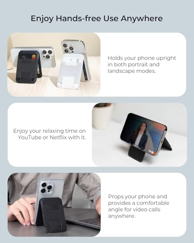Portefeuille magnétique avec support réglable pour iPhone 13 14 15 16