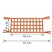 ONE250 Cargo Mesh Heavy Duty Net, Roof Top Hammock or Rear Trunk Restraint Baggage Cover, Compatible with Jeep Wrangler TJ JK JKU JL JLU YJ Sahara Rubicon Unlimited (1987-2024) 2 Door 4 Door (Orange)
