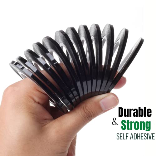 Mr. Pen Whiteboard Tape, 12 Pack, Black, Thin Tape for Dry Erase Board