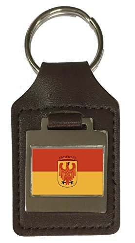 Porte-clés en cuir gravé drapeau Allemagne pour motard et voyageur à Potsdam