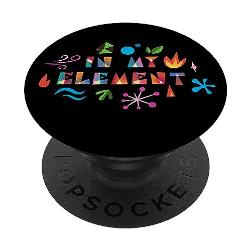 Disney and Pixar’s Elemental In My Element PopSockets Swappable PopGrip, Black