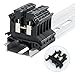 Meowlian 100PCS UK-2.5B Din Rail Terminal Block - Insulation Material Shell, Wide Application for 12-22 AWG 20A 600V Soar Project, PLC Industrial Control Automation Panel Automotive RV - Black