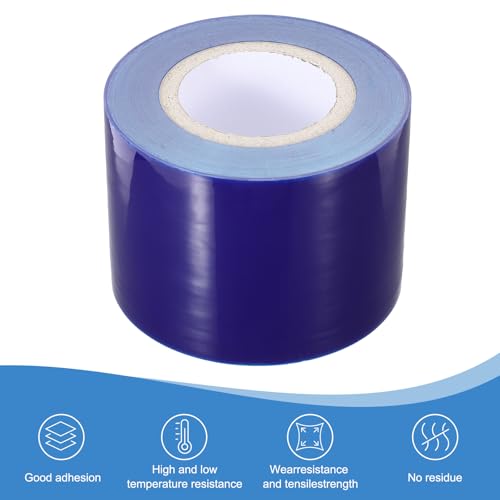 Image of PATIKIL Removable Protective Film Tape, 4.3 Inch x 656 ft PE Surface Protective Scratch Film Tape Roll for Furniture Electrical Appliances Plastic Hardware Medium Stickiness Blue