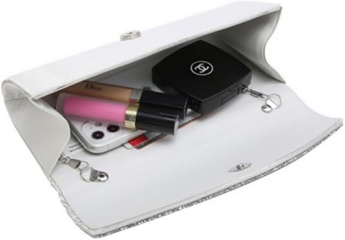 Miniatura 4 de Dasein Bolsos de noche de satén para mujer bolsos de mano bolsos de boda bolsos formales para fiesta baile de graduación con diamantes de imitación