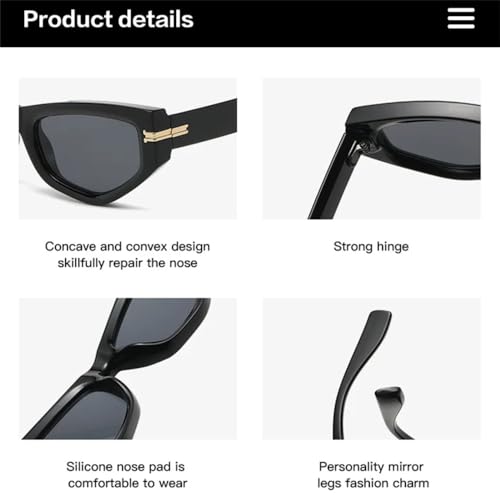 ZIUTNSAV-Cat Eye Sunglasses Women Men Vintage Sun Glasses for Women Flat Eyewear Shades UV4004