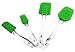 Premium 4-Piece Silicone Kitchen Utensils Set - Easy Flex Heat Resistant 3-Piece Silicone Spatulas and 1 Basting Brush - Best for Kitchen Cooking & Baking(Green)