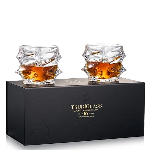 TSUKIGLASS Storm Japanese Crystal Whisky Glasses