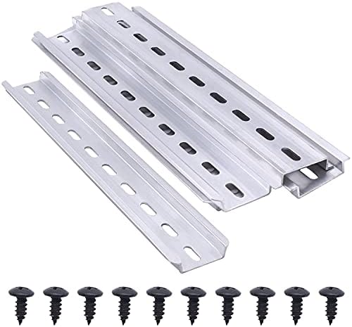 Lot De 2 Rails DIN En Aluminium Fendus De 10 Cm Et 50 Cm De