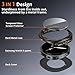 Amizee 3 in 1 Metal Case for Samsung Galaxy Watch 8 44mm Case with Screen Protector, Rugged Bumper Scratch Resistant Protection Cover for Galaxy Watch 8, Numeric-Graphite/Orange
