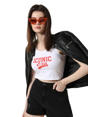 Image of ONLY Women's Cotton Letter Print Regular Fit T-Shirt