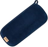 LaBeauté Toallita desmaquillante facial - Toalla microfibra de limpieza facial - Paño lavable y reutilizable, grande (40 x 18 cm - Azul marin)