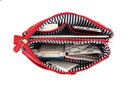 Image of Solene Women's Lightweight Multi Compartment Wristlet Clutch Wallet Crossbody Bag