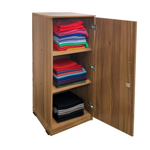 Image of Amazon Brand - Solimo Optima Engineered Wood 4ft 1 Door Wardrobe for Clothes | Storage Organizer | Storage Cabinet for Kitchen | Multipurpose Almirah for Bedroom - Leon Teak