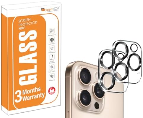 OpenTech® Premium Camera Lens Protector Tempered Glass Compatible For iPhone 16 Pro/iPhone 16 Pro Max With Edge To Edge Coverage (Full Transparent) (Pack of Two)