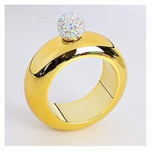 Roestvrijstalen Gouden Heren En Dames Armband Hip Fles Draagbare 3.5 Oz Diamond Deksel Ronde Wijnfles, Trechter, Verjaardagsfeestje Club Bar Gift