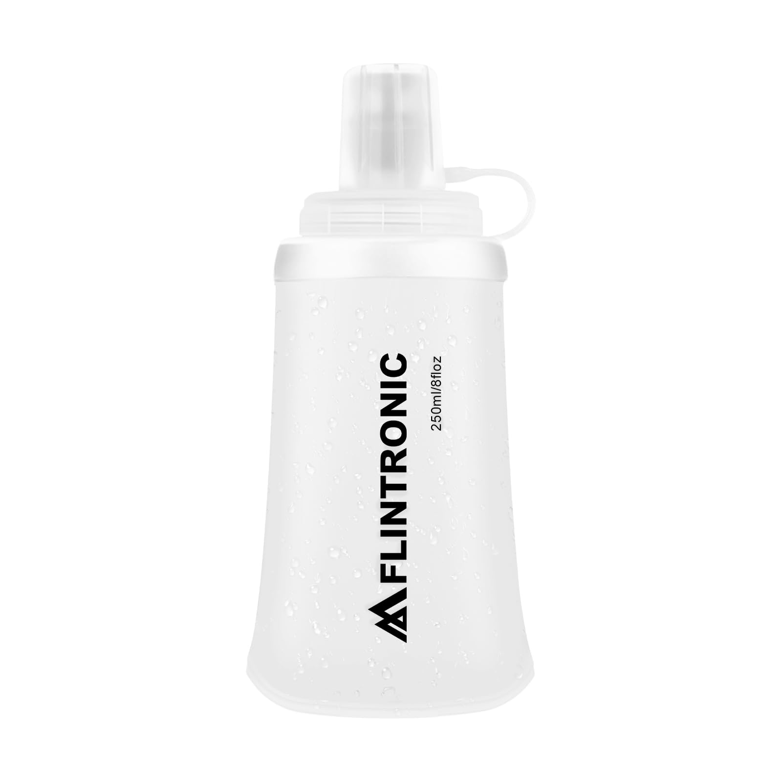 flintronic TPU Soft Flask, 250ML Collapsible Water Bottle, Lightweight Soft Water Bottle for Unisex Hydration, BPA-Free, Leakproof Foldable Water Bottle for Running, Cycling, Climbing