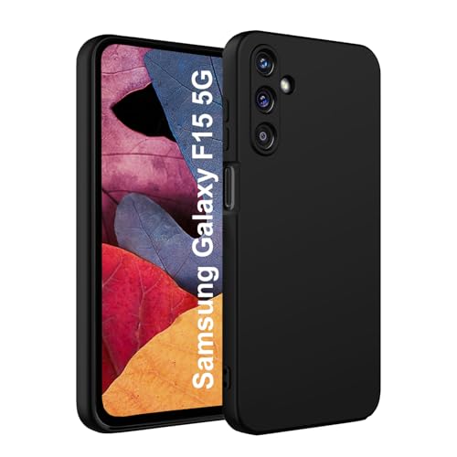 LIRAMARK Silicone Soft Back Cover Case with Micro-Fibre Cloth On Inner Side for Samsung Galaxy M15 5G | F15 5G (Black) (B0DFVR74TS) Amazon Price History, Amazon Price Tracker