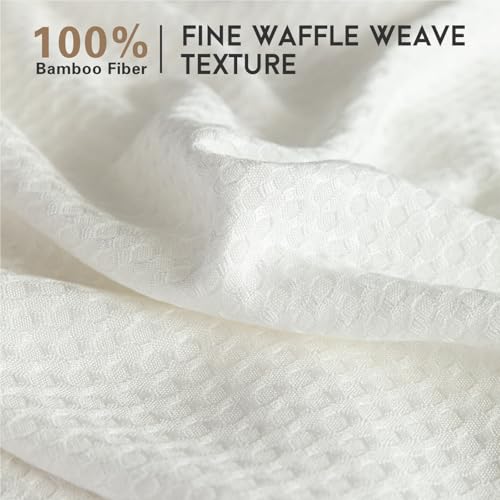 Image of AmyHomie Cooling Waffle Blanket King Size, 100% Rayon Derived from Bamboo