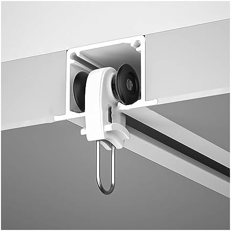 White Recessed Ceiling Track Mount for Heavy-Duty Curtain Rods, Adjustable 10-30 Ft, Perfect for Living Room & Bedroom Room Dividers, Durable & Stylish Design
