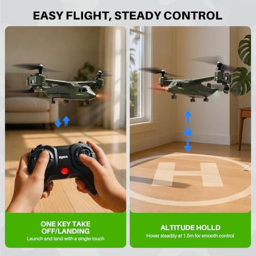Image of SYMA X550 RC Plane, 4CH Tiltrotor for Kids & Beginners, Stunt Flight