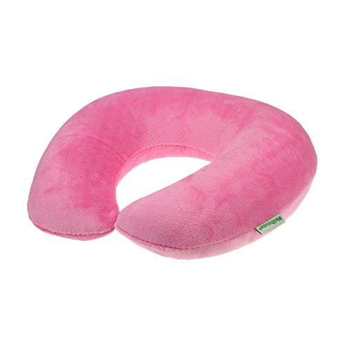 Preisvergleich Produktbild FakeFace Greeney Kompaktes Aufblasbares Reisekissen Nackenhörnchen Nackenstütze Stützkissen Nackenkissen Neck Support für Autofahren Reisen Fernsehen Arbeiten (Pink)